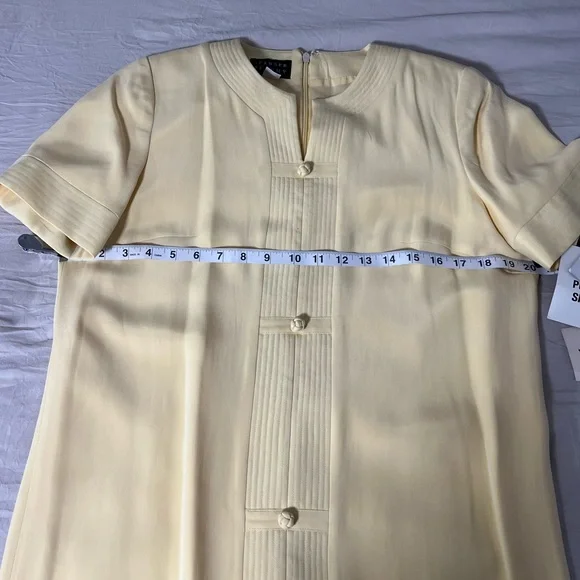 Spenser Jeremy Women's Cream Button-Front Midi Dress 100% Pure Silk - Picture 5 of 8